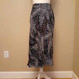 Anthropologie Bias Satin Midi Skirt
